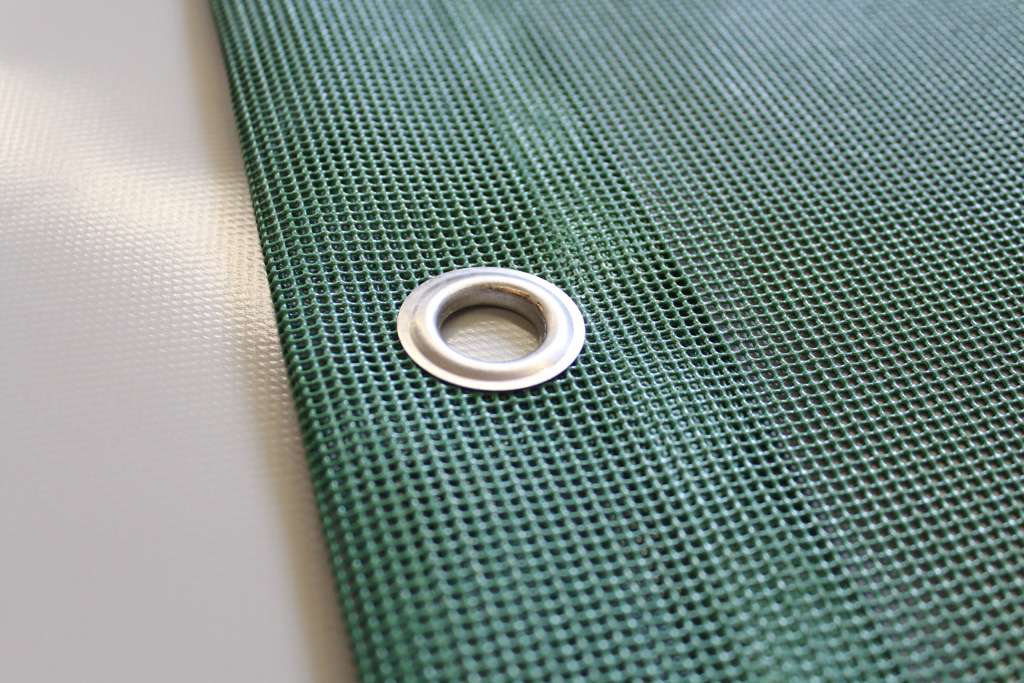 PVC Netz mit Saum und Ösen alle 50cm, moosgrün | Tekoplan GmbH - PVC ...