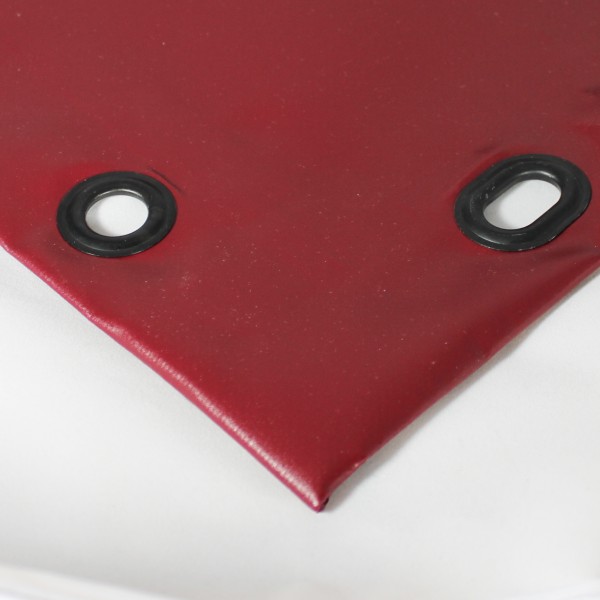 PVC matt mit Saum und Ösen alle 100cm, purpurrot