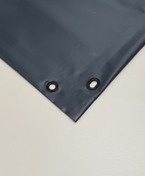 PVC matt mit Saum und Ovalösen alle 100cm, anthrazit